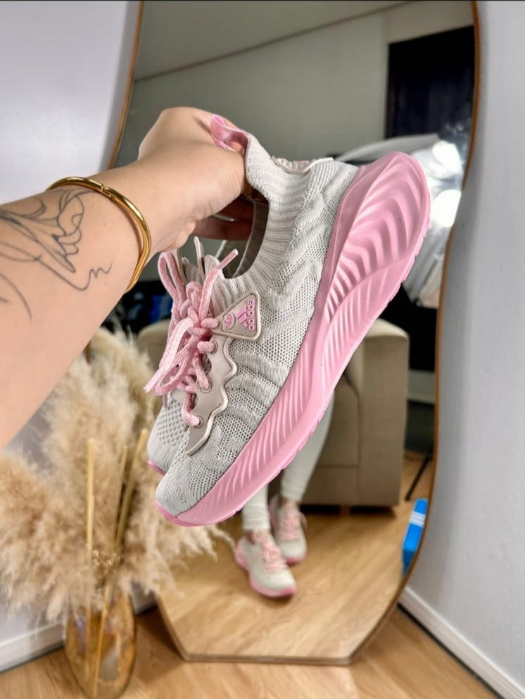 Tênis Ad Knit Rosa