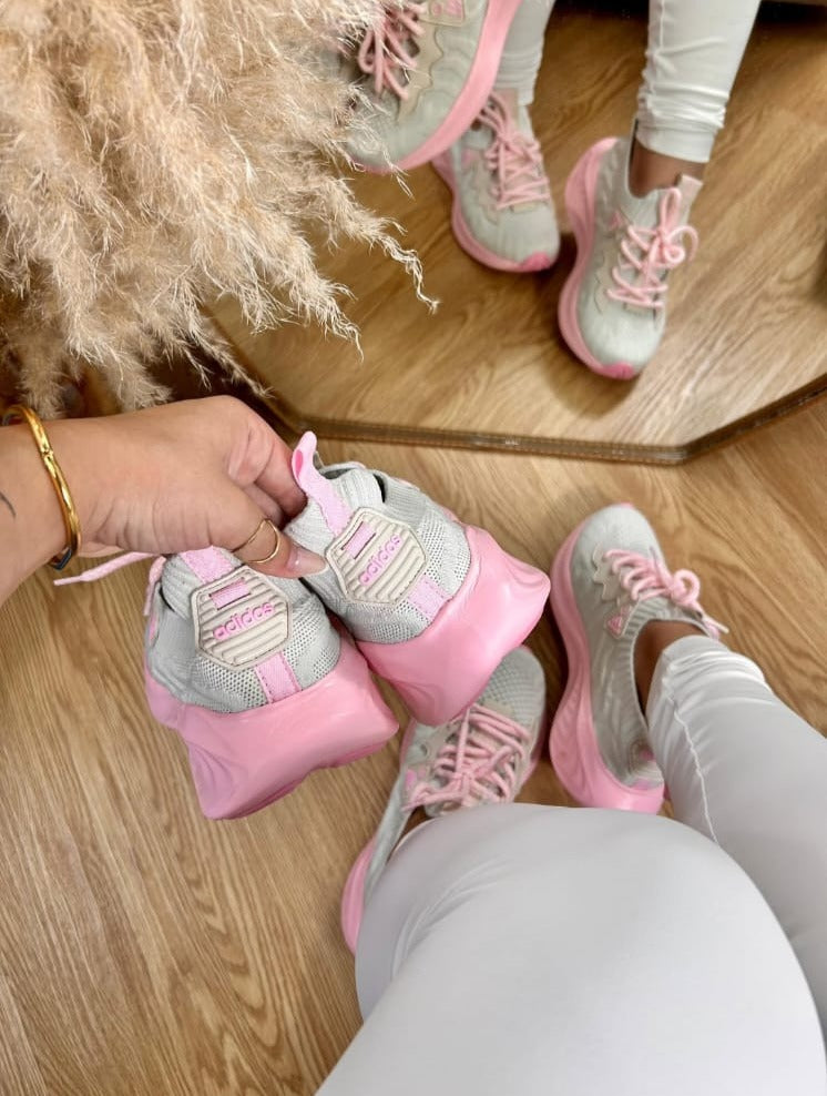 Tênis Ad Knit Rosa